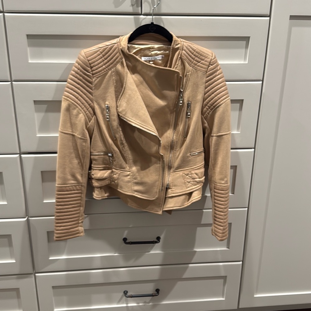 Women’s Suade jacket Ivory and Chin
